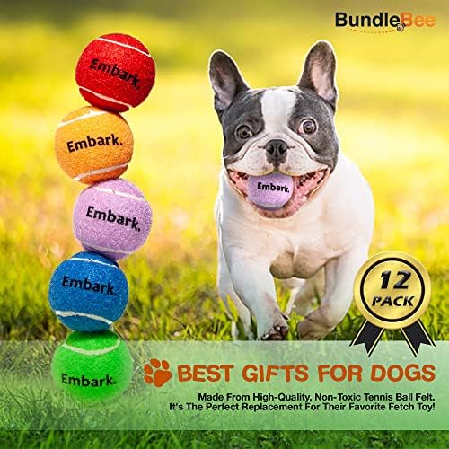Цветни топки за тенис с писък за малки кучета и малки кученца - 1,5 см - 12 броя в опаковка - Играчки за дресура