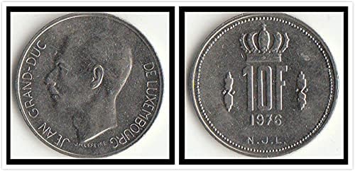Европейската монета Люксембург на 10 Франка 1971-80 години на Освобождаването Подарък Колекция от Улични монети
