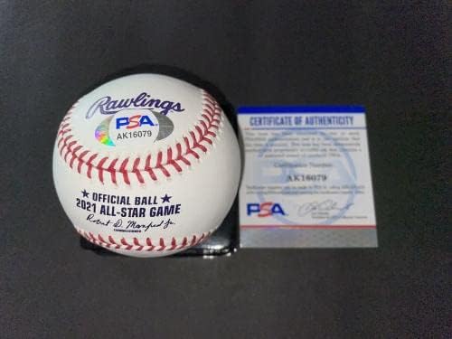 Джейк Кроненворт подписа Официален Бейзболен мач на звездите 2021 година SD Padres PSA / Бейзболни Топки С ДНК-Автограф