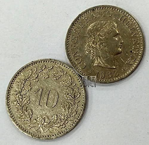 Швейцарски монети 10 Точки Монети, Десет Парчета, Никелова Монета SWISSCoin са подбрани Възпоменателна Монета