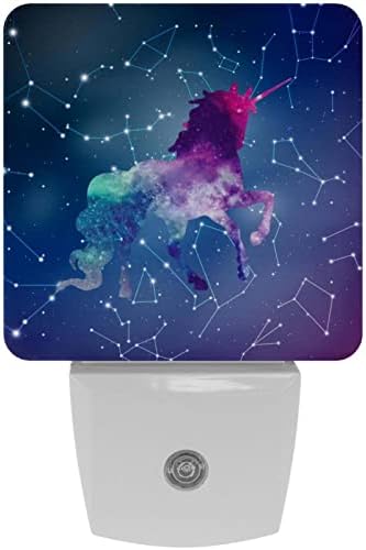 Plug лека нощ Unicorn Constellation с автоматично Регулиране на Яркост, Led Нощни Лампи, Ярки Ночники за Детски