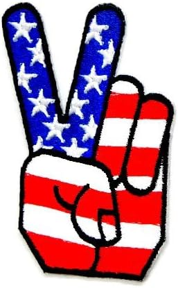 Флаг на САЩ Символ на Мира Апликация На Пръст, Шапка, Шапка, Поло, Раница, Дрехи, Сако, Риза, Бродирана Ютия