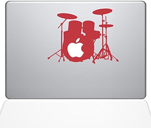 Vinyl стикер The Decal Guru Star Барабанистът Decal Decal, 15 MacBook Pro ( и по-нови модели), Червен (1607-MAC-15X-DR)