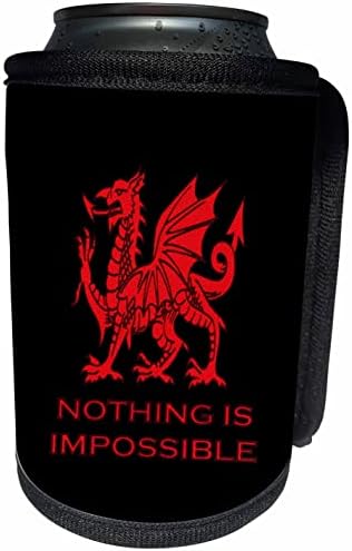 3dRose Няма нищо невъзможно Welsh Rugby Union Опаковки за бутилки Dragon - Can Cooler (cc_357395_1)