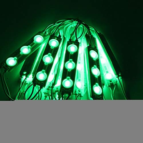 Aexit 20pcs DC12V Осветителни тела и елементи за управление на Зелено 3-LED Модул 5730 SMD Водоустойчив Лампа