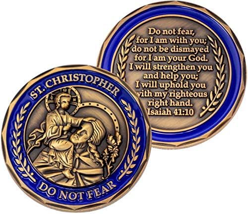 Свети Христофор, Обемна опаковка от 10 монети призовава Не се страхувай защита. Не се страхувайте, Не Смущайся,