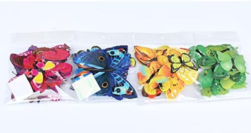 ZOIKOM 12 Имитация на Пеперуди Домашен Фон Триизмерни Етикети с Пеперуди за Декорация на стените на Детската
