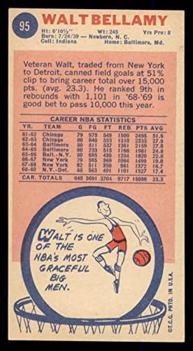 Баскетбол NBA 1969-70 Topps 95 Уолт Белами, БИВШ Экселлент Пистънс