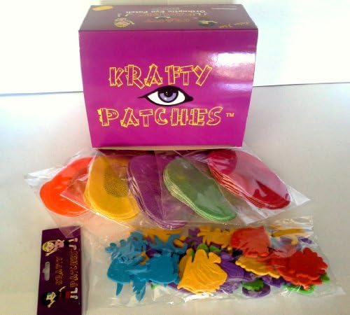 Лепенки за очи Krafty САЩ (унисекс) Среден размер (70 броя в кутия и 1 пакет от порест каучук стикери за деца