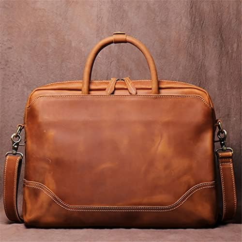 N/A Реколтата, Чанти, Чанта, Мъжка чанта на рамото от естествена кожа, Мъжки Кафяв Ежедневна чанта за лаптоп