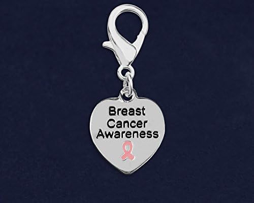 Набиране на средства за повишаване на информираността за рака на гърдата Окачен амулет във формата на сърце