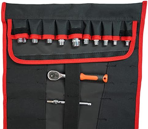 Чанта за инструменти MELOTOUGH Heavy Duty Търговец Pro с Джобове с Различни Размери и Каишка от електрически