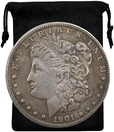 Kocreat Копие 1901-Сребърна Монета с покритие във формата на долар Морган-Копие на Старата Оригинална Сувенирни