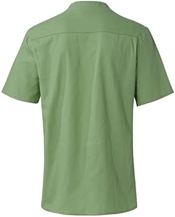 Мъжки Ризи ZEFOTIM Slim Fit с Къс Ръкав V Образно деколте, Работни Ризи Поло Henley