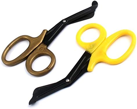 Травматологические ножици G. S 7,25 инча - Черни Ножици за превръзки от неръждаема стомана с трайно покритие