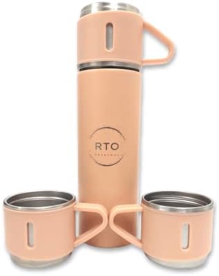 Оригиналния набор от кафе термосов RTO с 3 чаши, Изолирано колба от неръждаема стомана 500 мл / 16 унции за
