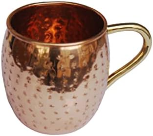 Дизайнерска Чаша за PARIJAT Ръчно изработени от мед с ковано желязо и месинг дръжка за Пиене Вода, Чаша за Москва