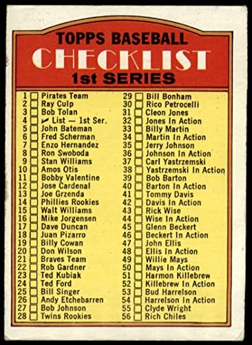 1972 Topps 4 списък 1 (Бейзболна карта) е ДОБРЕ