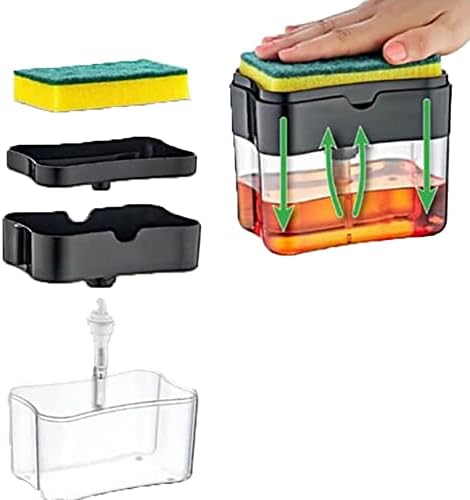 Опаковка сапун за съдове, комплект от 2 опаковки, притежателят на гъба LEVKO за кухненска мивка с разширени