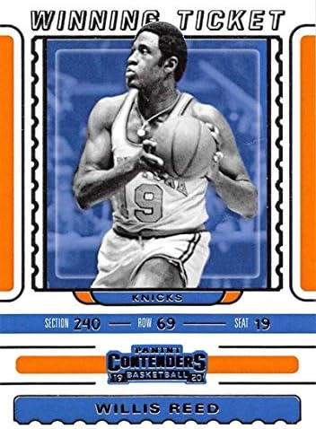 2019-20 Панини Contenders Печеливш билет №13 Уилис Рийд Ню Йорк Никс Баскетболно търговска картичка НБА