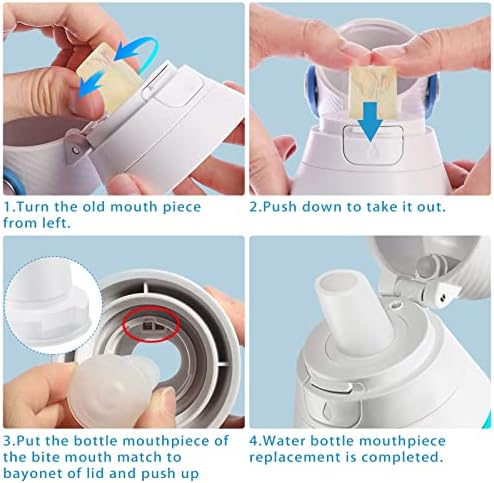 Подмяна на апликатора за уста Meetory Bite, Съвместима с Бутилка за вода Brita, Резервни Части за Силиконовата бутилка за вода в 4 Опаковки, работа на смени покритие за горна