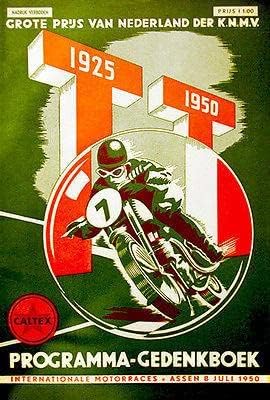 1950 Холандска надпревара с мотоциклети T. T. - Рекламен Магнит