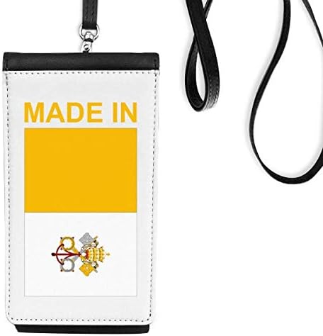 Произведено в Държава Ватикана Любовта Телефон в Чантата си Портфейл Висящ Калъф За Мобилен Телефон, Черен Джоба