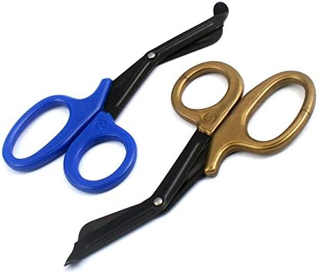 Травматологические ножици G. S 7,25 инча - Черни Ножици за бинтования от неръждаема стомана с трайно покритие