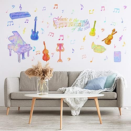 Големи Музикални Стикери за Стена, Отклеивающиеся Стикери За Стена, Подвижни Винилови Стикери за Стена за Детска