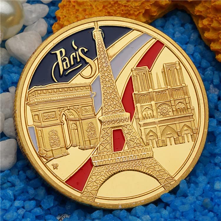 Европейската и Американската Култура Възпоменателни Монети Франция Париж Архитектурни Възпоменателни Монети Айфеловата Кула Любов Златни монети, Монети, Чуждес?
