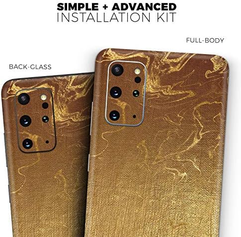 Дизайн Skinz Цифров фолио от разтопено злато Завъртете V11, Защитно Vinyl Стикер, Амбалажна хартия, калъф, Съвместим с Samsung Galaxy S20 (покритие на екрана и задната стъклена обв