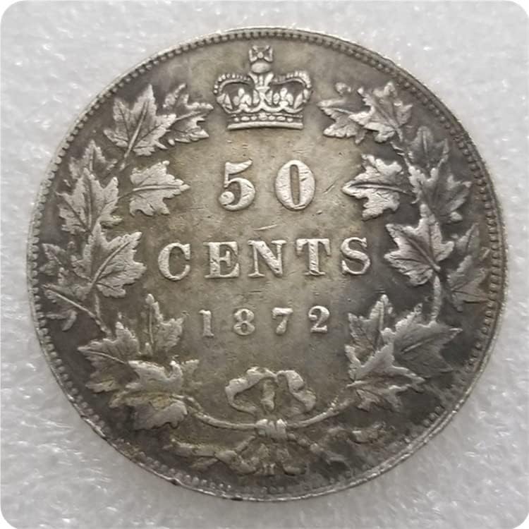 Канада 1870,1872,1888,1890,1894 Канада 50 Цента Сребърен долар