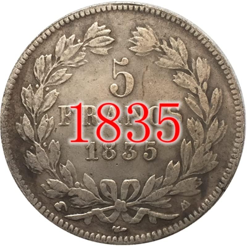 13 Различни От Френски Монети От Чиста Мед С Посеребренным Покритие Антични Сребърни Доларови Монети Занаяти Могат Да Се Взривят