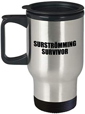 Чаша за пътуване Surstromming - Забавен подарък Surstromming - Шведска подарък - Surstromming Survivor