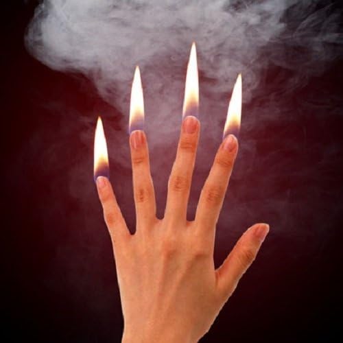 Огън Магьосник Пламък на върха на пръстите Метален Трик Подпори за Истински Улични Сценични Трикове (Хартия за светкавицата не се изисква)