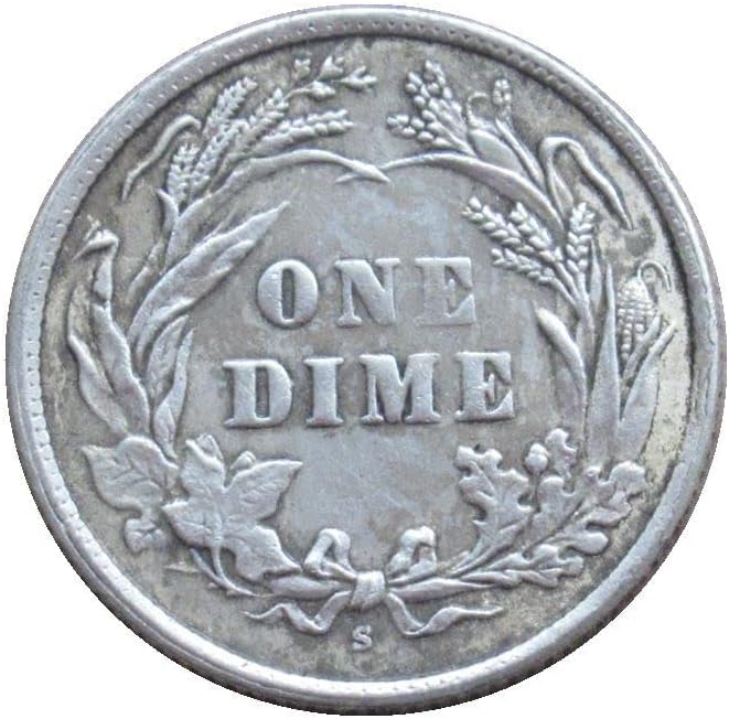 Американски Фризьор 10 Цента 1895 Г., сребърно покритие Копие на Възпоменателни монети