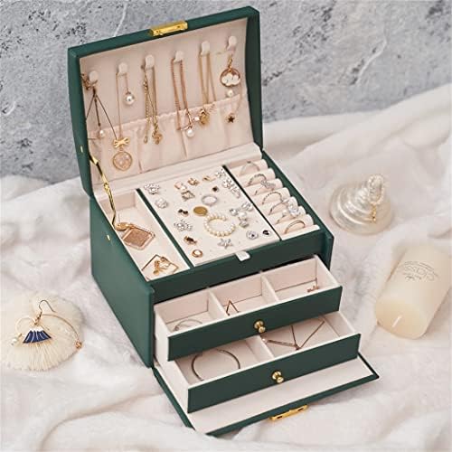 KLHHG Многопластова кутия-органайзер за бижута, Изискан Подарък за жени и Момичета, Държач за Обеци, Пръстен,
