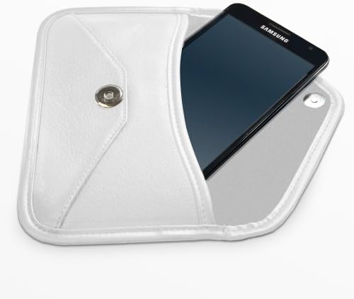 Калъф BoxWave, който е съвместим с Samsung Galaxy A8 (2018 Г.) (Case by BoxWave) - Луксозни Кожена чанта-месинджър,