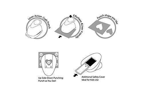 Bira Craft 1-инчов Перфоратор под Формата на Знак Риби с Рычажным действие за Производство на хартия и Scrapbooking