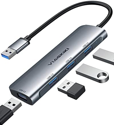 USB хъб, 4-Портов Хъб USB 3.0 Viagkiki, Алуминиев Ултратънък Лаптоп USB-сплитер за MacBook, Mac Pro, Mac Mini,