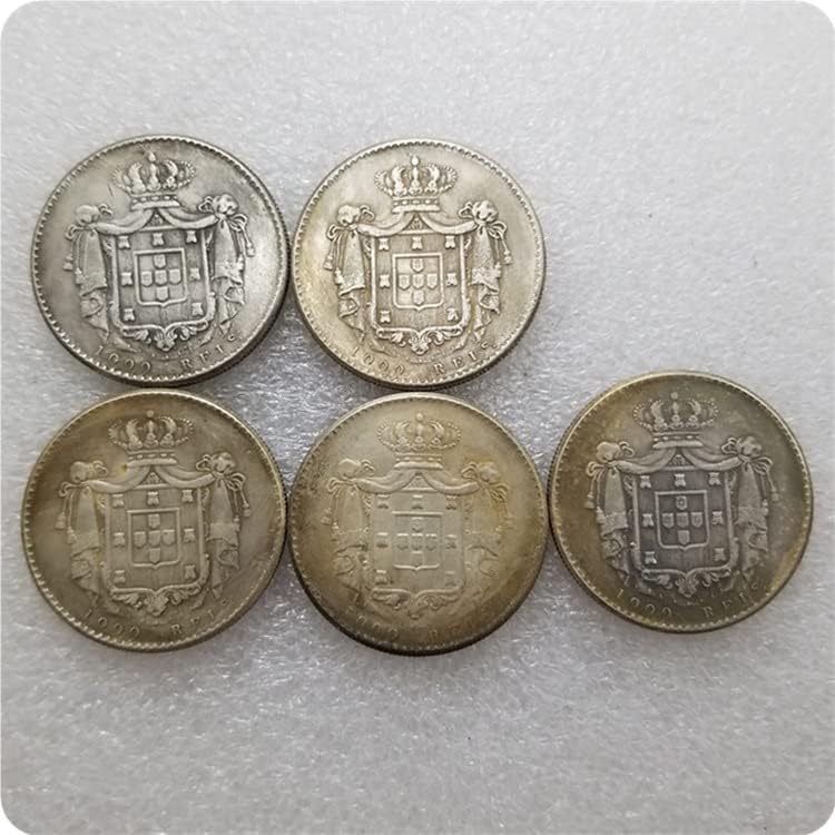 АВСИТИ Португалия 1837, 1838, 1842, 1844, 1845 Португалия Монета в 500 реала