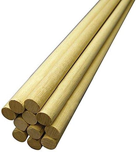 Дървени пръти, използвани за вещества Hygloss Products - Неоконченные пръчки от дърво - 3/4 x 12, 25 x