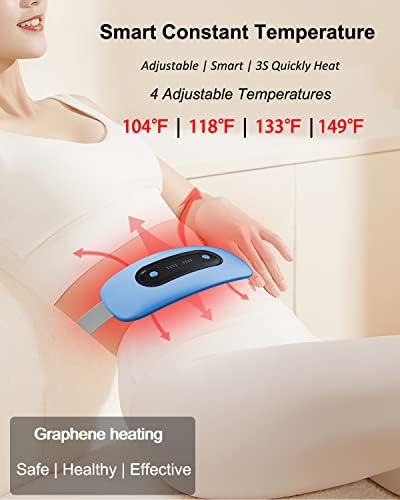 Електрическа Топло, Преносима Безжична Менструална Топло с 4 Нива на затопляне и 4 Режима на масаж, Бърз Голям